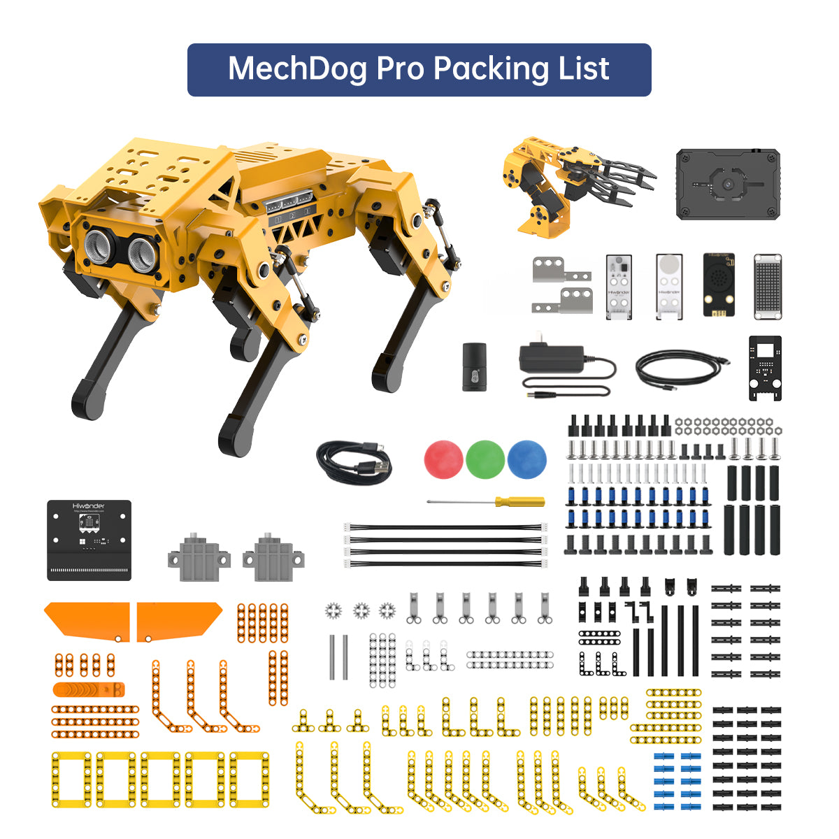 Hiwonder MechDog Pro Open-Source AI Robot Dog with Robot Arm, IoT, AI Vision & Voice Interaction, Programmable with Python, Arduino, and Scratch Hiwonder MechDog Pro Open-Source AI Robot Dog with Robot Arm, IoT, AI Vision & Voice Interaction, Programmable with Python, Arduino, and Scratch